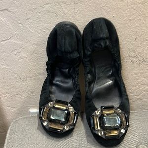 Tory Burch suede ballerina shoes